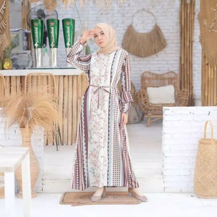Baju Gamis Homey Dress Casual Murah Kekinian | Baju Pesta Nara Long Dress