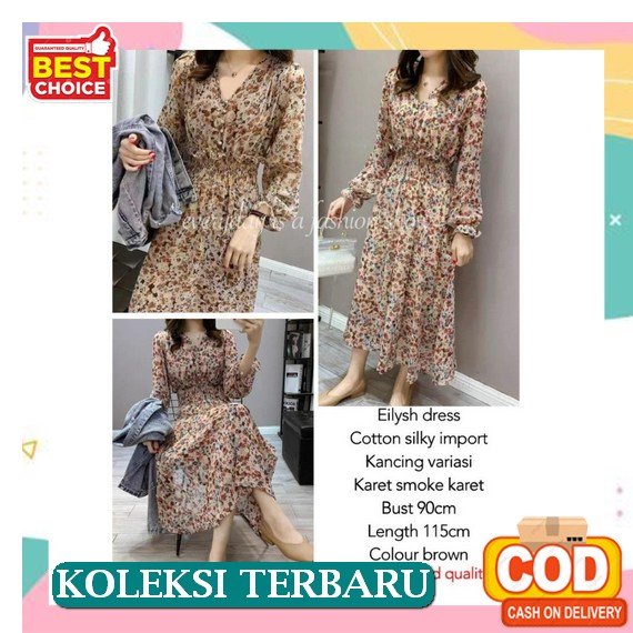 Pakaian Wanita / Casual Dress Kekinian / Fashion Terbaru Gamis Polka [Dress 0117] Saq Yl418 Dress Ha