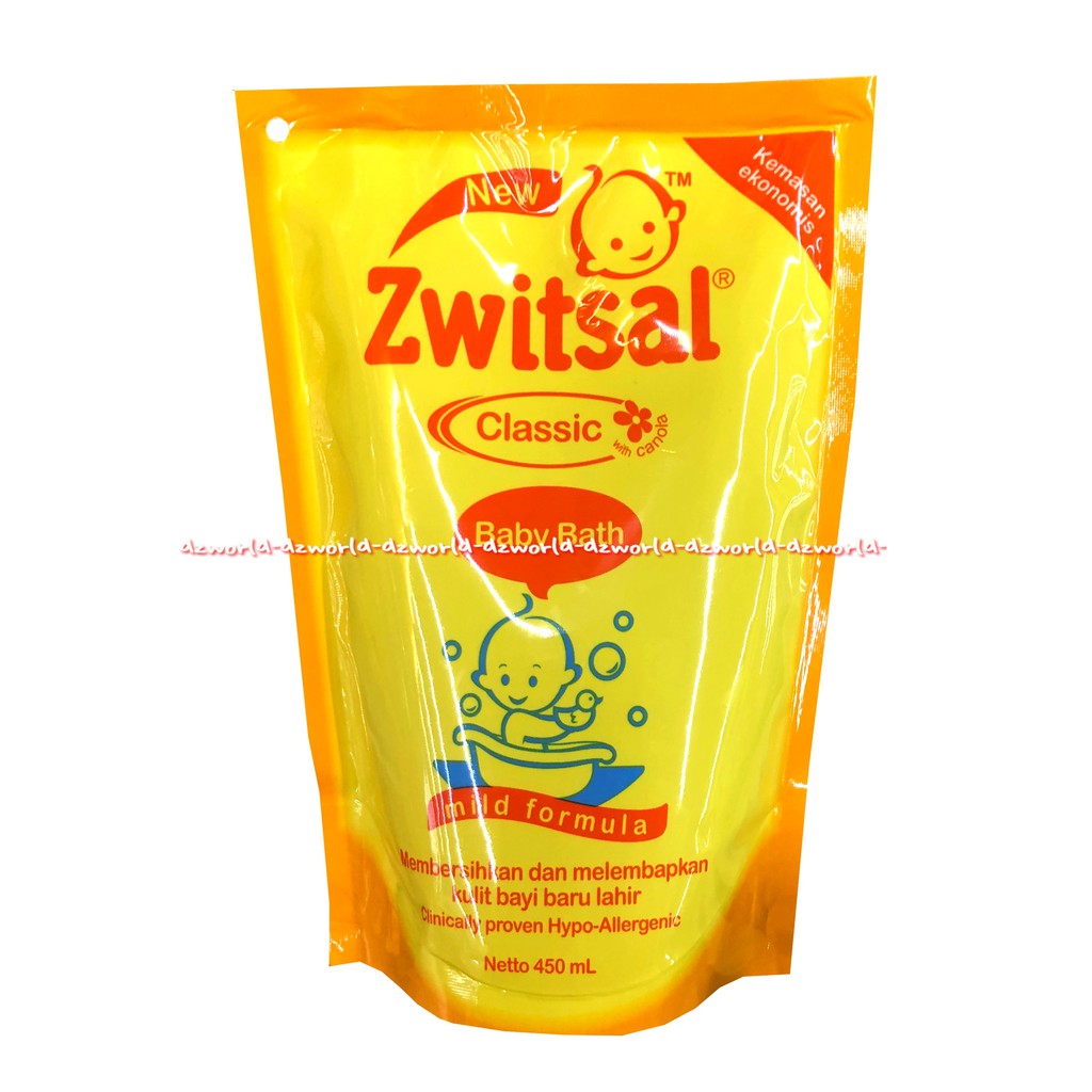 Zwitsal Classic Baby Bath Mild Formula 450ml Sabun Mandi Cair Switsal Sabun Cair Mandi Bayi