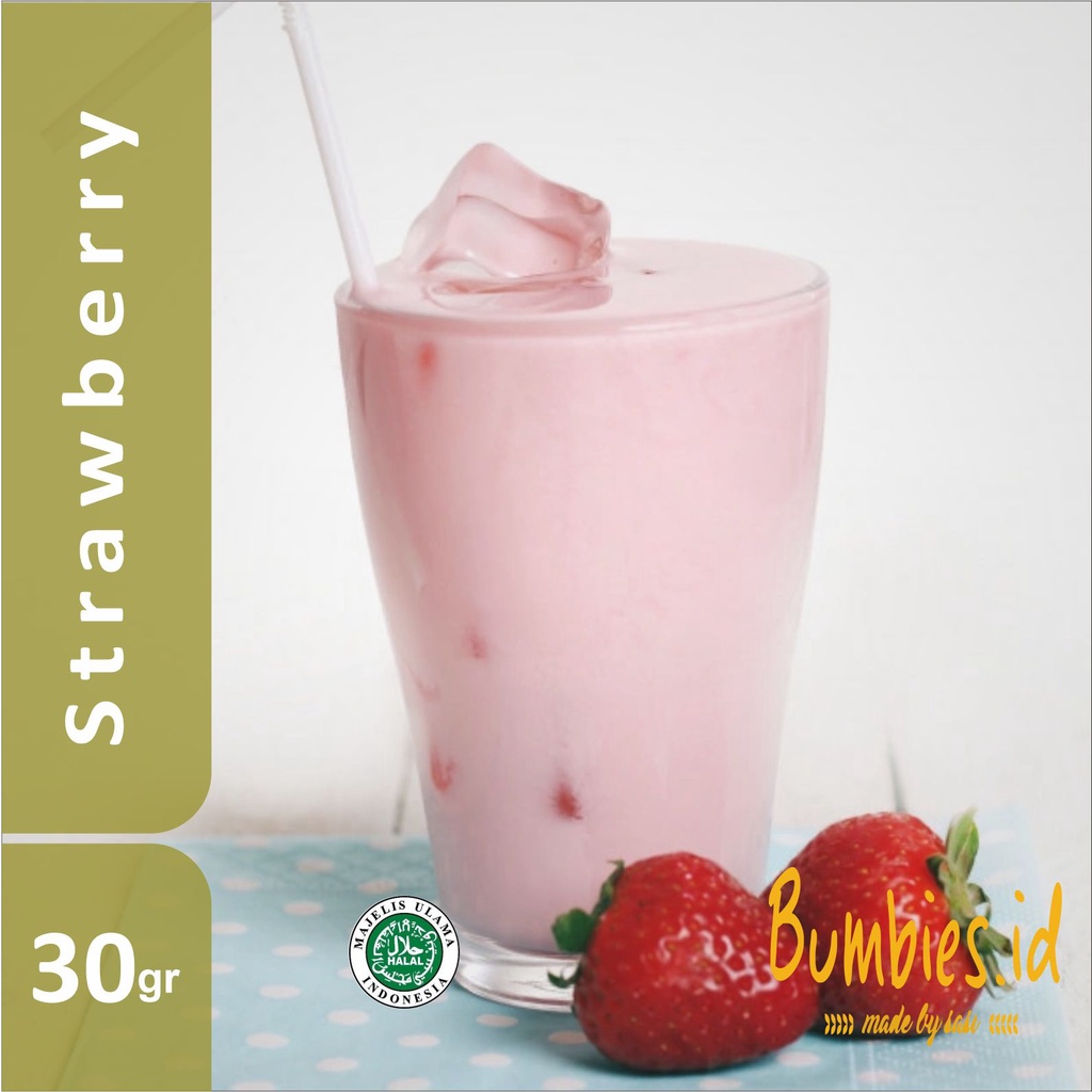 Bubuk Minuman Rasa Strawberry  30gr | Powder Drink Sraubery | Serbuk Minuman | Bubuk Minuman Aneka Rasa