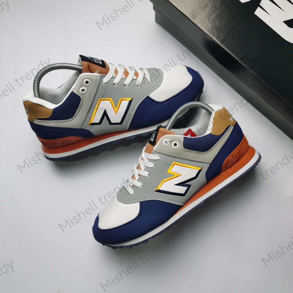 SALE Sepatu New Balnce Sneakers Pria Wanita White Navy Brown Unisex Grade ORIGINAL Premium High Quality