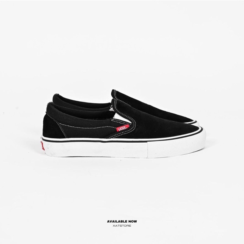 Vans Slip On Black / White PRO (ORIGINAL100%)