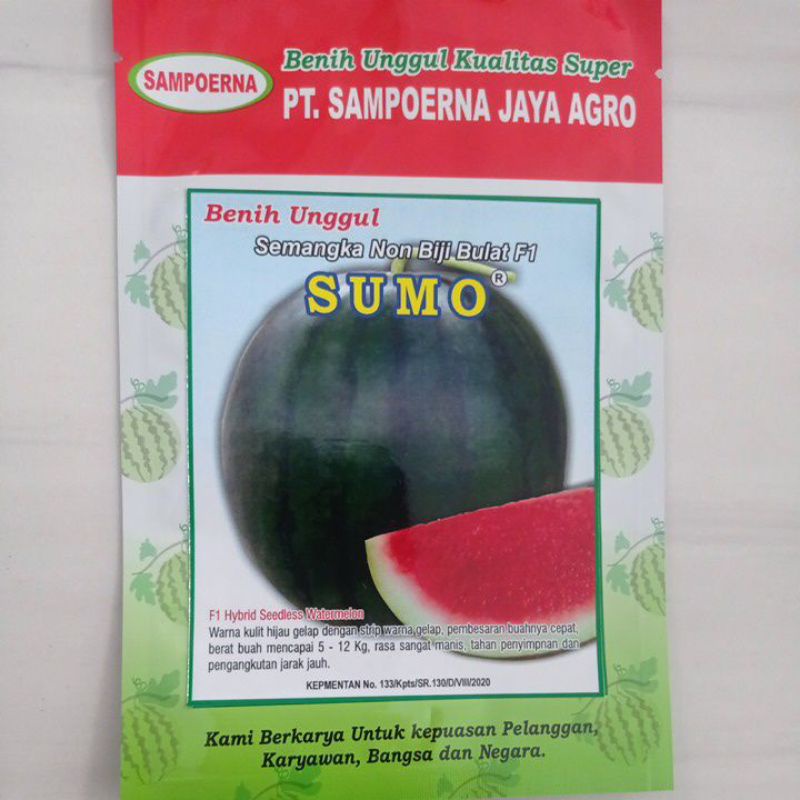 Benih semangka non biji bulat