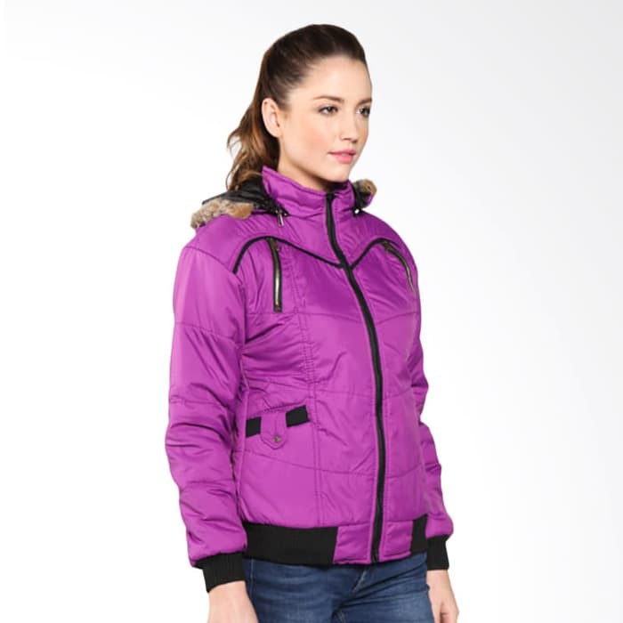 NEW MT JAKET WANITA PARASUT UNGU