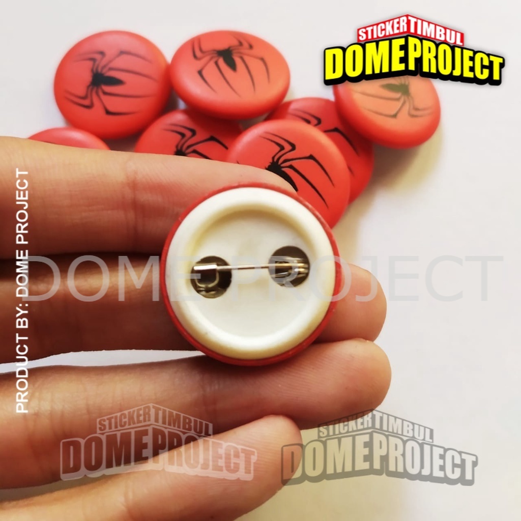 SPIDERMAN PIN PENITI 25MM BUTTON PIN AKSESORIES ROMPI AKSESORIES TAS