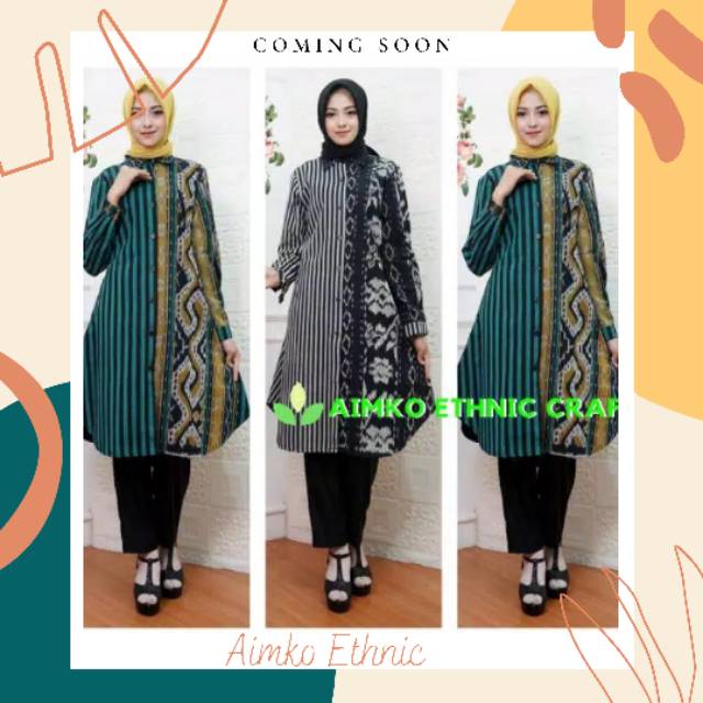 Dress tunik tenun lurik