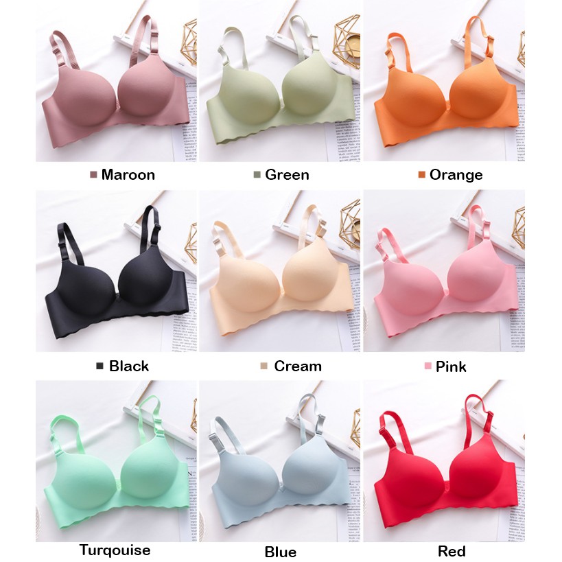 [ COD ] ANGELA Premium JAPAN Quality Seamless Sport Push Up Bra Set Celana Dalam Wanita Tanpa Kawat