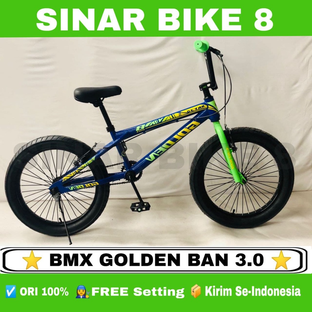 Sepeda Anak Laki BMX GOLDEN Ukuran 20 Inch Ban Jumbo 3.0
