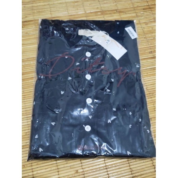 AMORE JETBLACK NIGHTGOWN DITSY