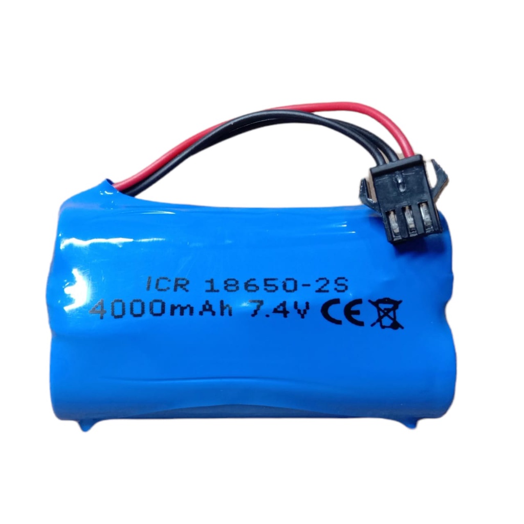 Baterai RC/ Baterai Speaker Bluetooth &amp; Elektronik Lainnya 2x 18650-2S 4000mAh 7.4V Protektor BMS 4.5A Soket Hitam 3 Pin