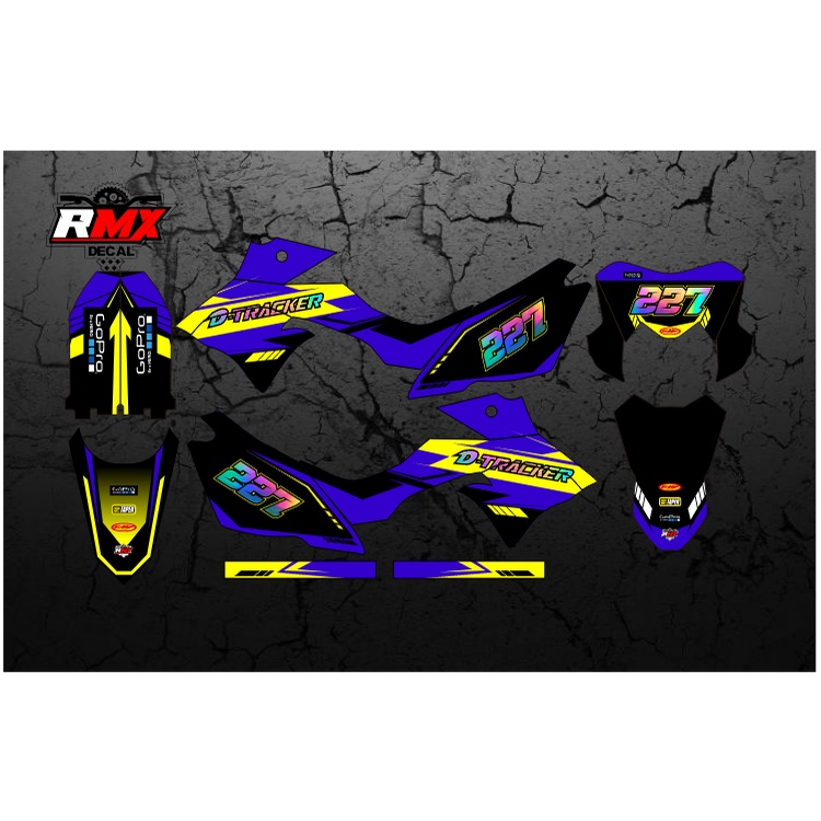 DECAL DTRACKER FULLBODY (017) DEKAL STIKER DTRACKER 150 SE 2016 2017 2018 2019 2020 2021 2022 HITAM 