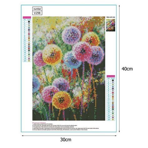 DIY Full Drill Diamond Painting - 5D Dandelion Stitch Kit #02