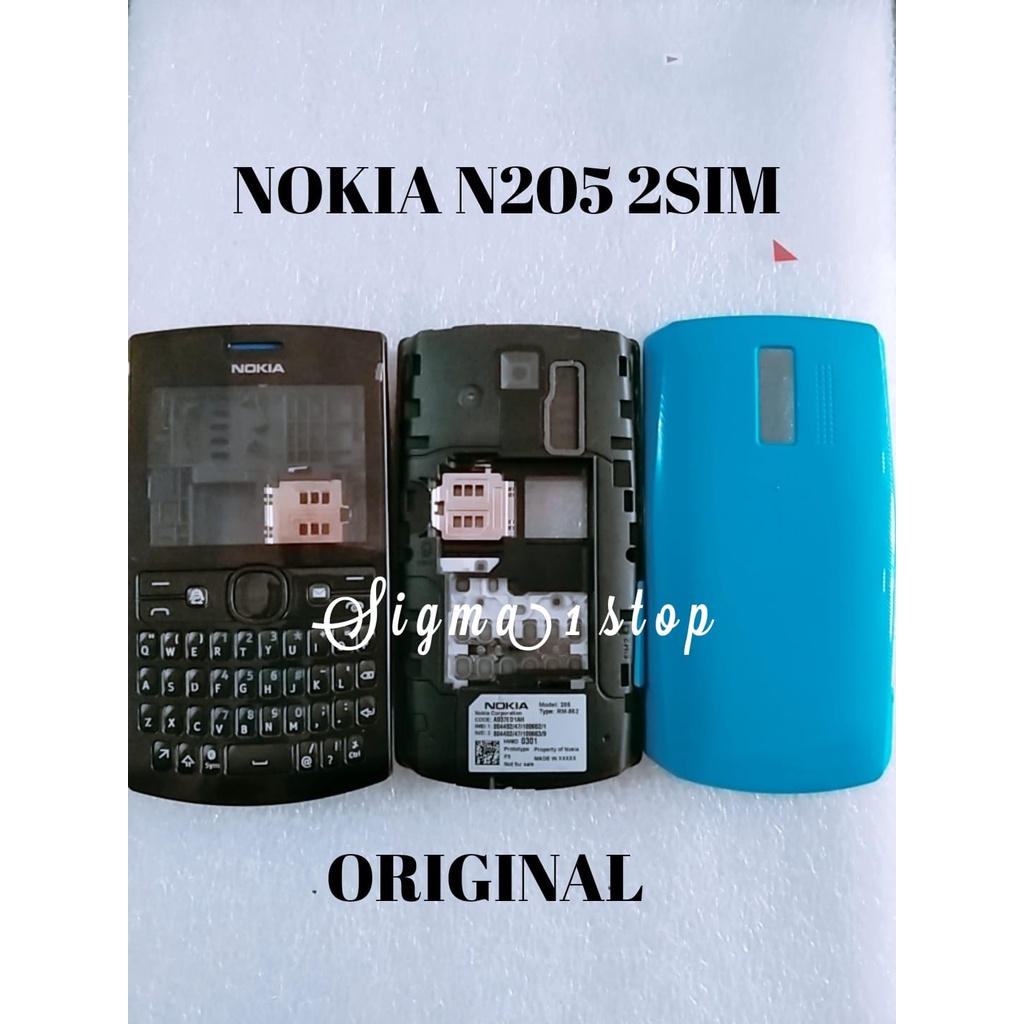 NOKIA ASHA N205 205 2 SIM CASING RM 862  HOUSING TULANG FRAME KESING JADUL