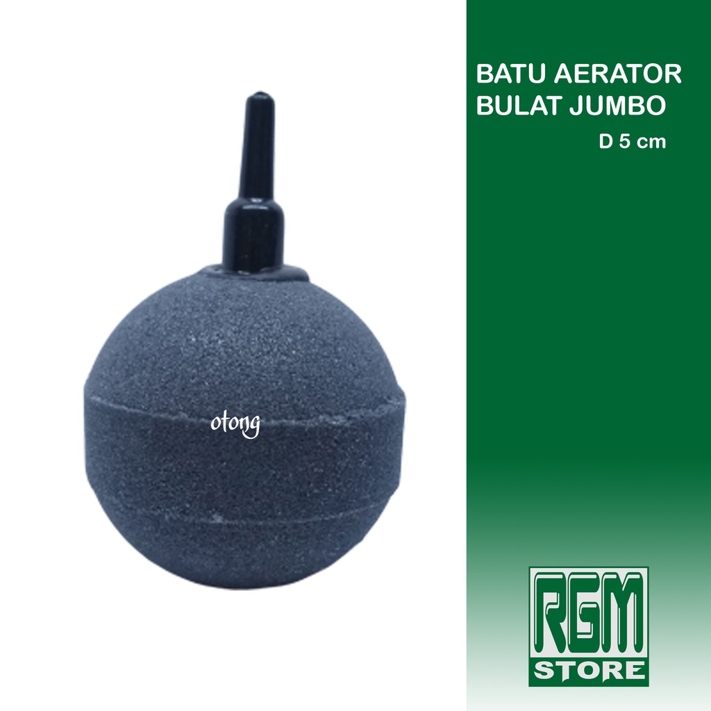 AIRSTONE JUMBO 5cm abu abu batu aerator air stone bulat aquarium murah