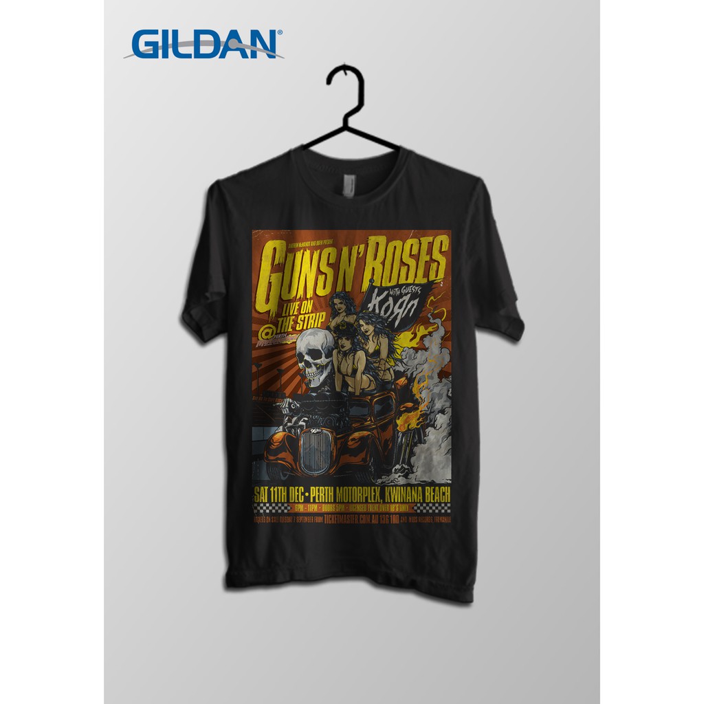 Guns and Roses - Poster Kaos Band Original Gildan