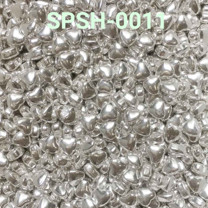 

SPSH-0011 SPRINKLES SPRINKLE SPRINKEL 500GR HATI SILVER PERAK BERKUALITAS
