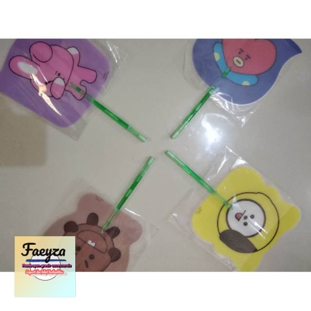 KIPAS PLIWITAN BT21 ATAU BTS 6 PCS KEKINIAN