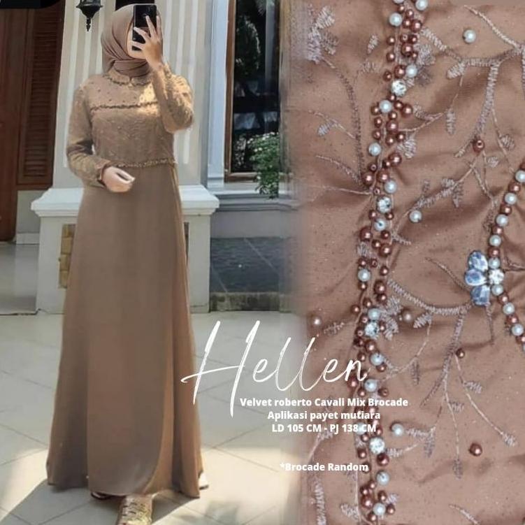 Booming dress brukat pesta / dress brukat modern / gamis pesta / dress nikahan / gamis brukat terbar