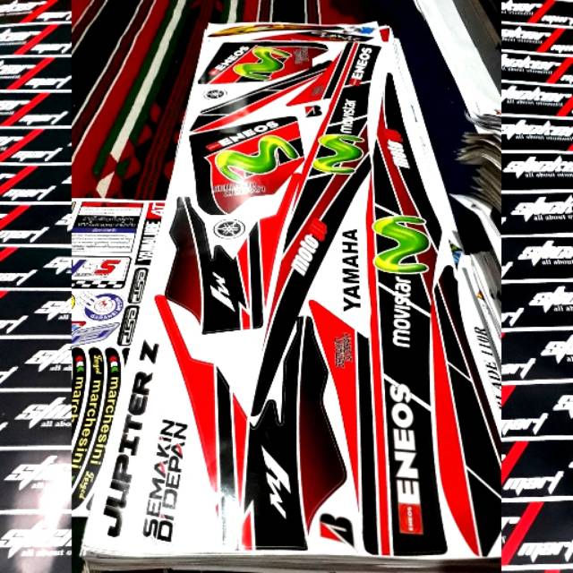 Striping JUPITER Z MOVISTAR merah eneos