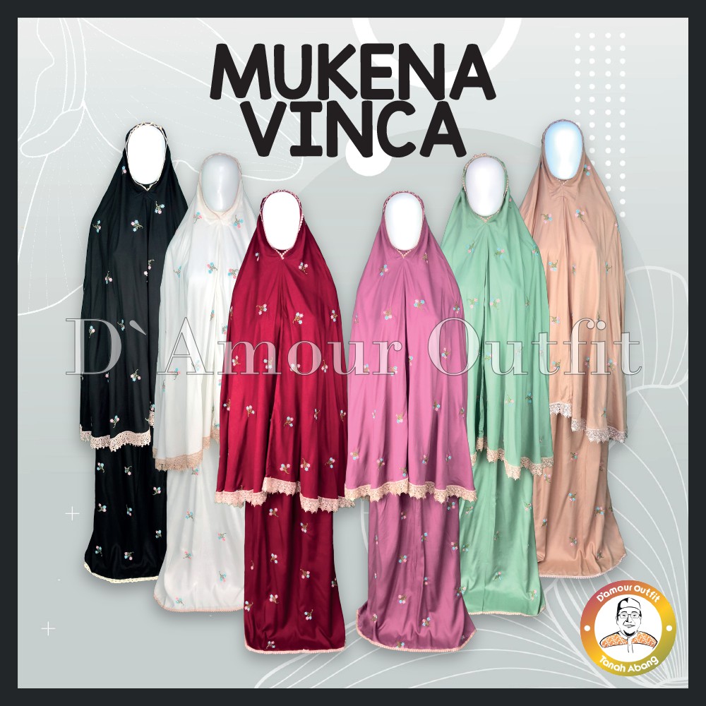 Mukena Dewasa Bordir, Mukena Dewasa Bordir Vinca, Mukena Travelling Rayon Premium