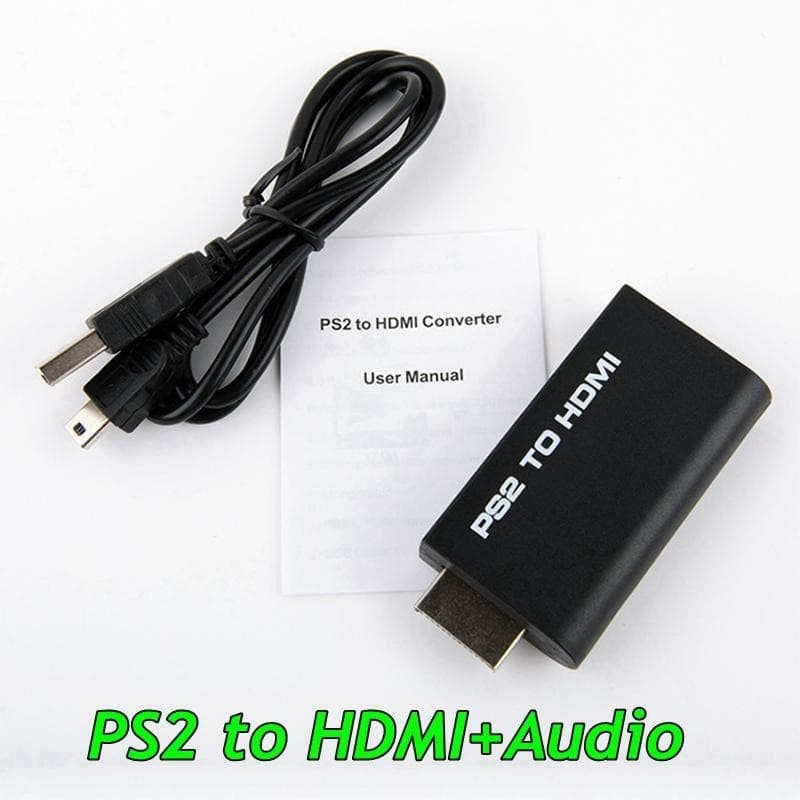 PS2 to HDMI Audio Video AV Adapter Converter 3.5mm Audio Output