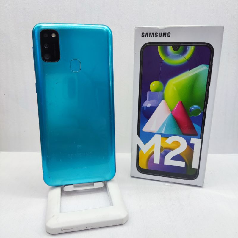 Samsung M21 Ram 4Gb Internal 64Gb HP Second Seken Bekas Galaxy M21 4/64 Ex Garansi Resmi Fullset Bat