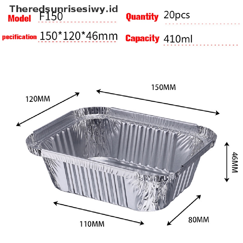 # Alat Rumah Tangga # 20 Pcs Nampan Aluminum Foil Sekali Pakai Untuk Air Fryer / Barbecue