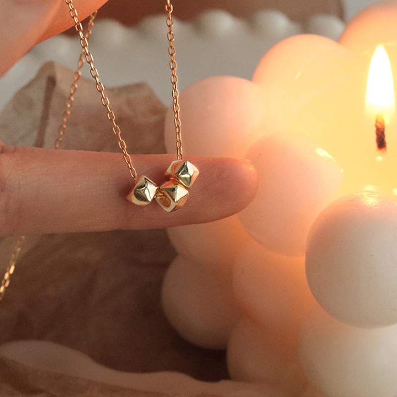 Kalung Liontin Bahan Titanium Steel Warna Silver Dan Gold Untuk Wanita
