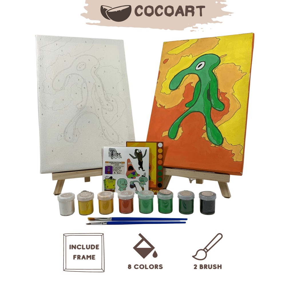 

Paint By Number Kit [ Tampan dan Berani // Spongebob Squarepants ] - Cocoart.id I Kanvas 20 x 30 cm