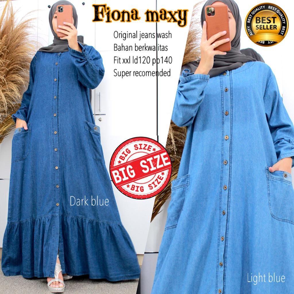 RETHA MAXI / FIONA MAXY / VISTA MAXI JEANS JUMBO BIG SIZE DRESS BR