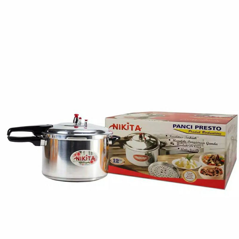 PRESTO 12 LITER  NIKITA PANCI KUKUS DAN STEAMER SERBAGUNA 3 IN 1 PRESTO PREASURE ALUMUNIUM