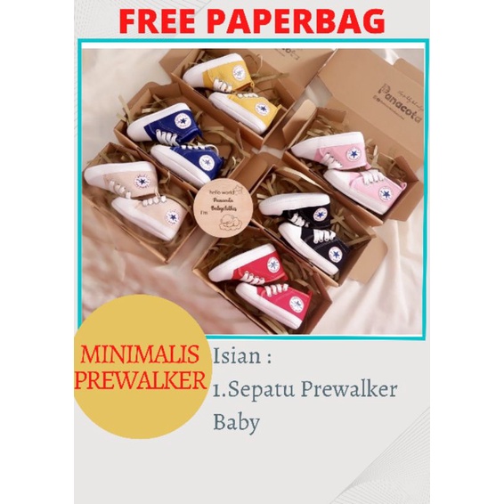 FREE PAPERBAG HAMPERS BAYI BABYSAM BAJU BAYI || HAMPERS ROK TUTU BAYI || PARCEL BAYI || BABYSAM BABY GIFT || KADO KELAHIRAN BAYI || HAMPERS BAYI LAKI-LAKI DAN PEREMPUAN-Minimalis Prewalker