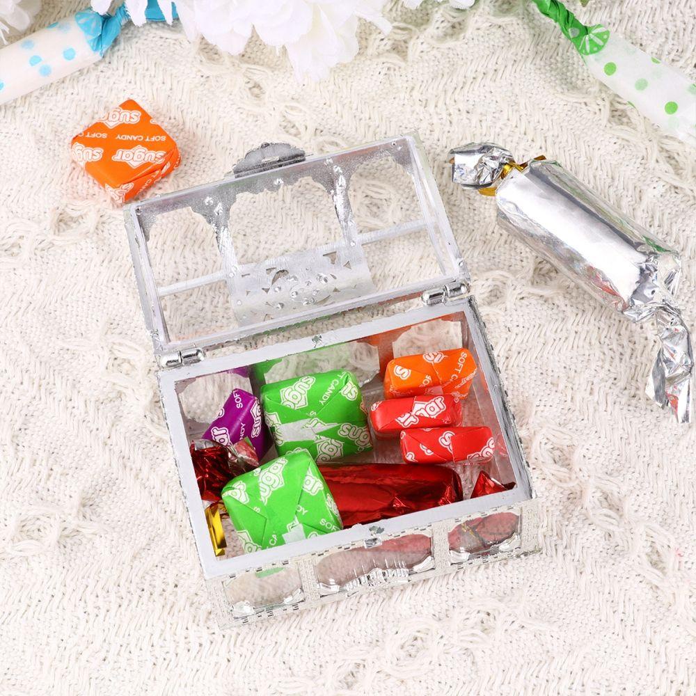 【 ELEGANT 】 Candy Box Harta Karun Bentuk Dada 12 Pcs Pernikahan Ulang Tahun Kue Kotak Penyimpanan Perlengkapan Pesta Nikah