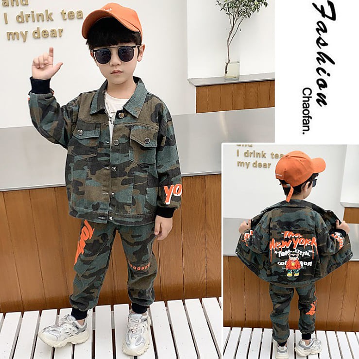 Setelan Jaket Army Anak Laki Laki