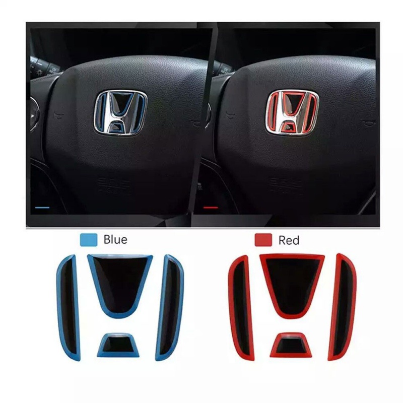 4pcs Stiker Logo Stir Mobil Bahan Carbon Fiber Untuk Honda Civic Crv Accord 2003 2007 2020