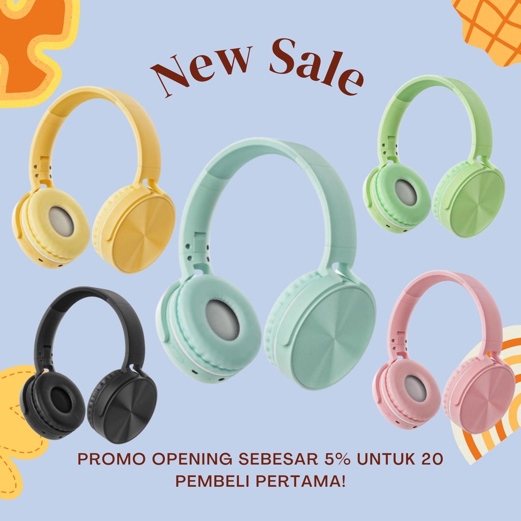 Headphone Macaron Wireless STN 36 Bluetooth Headphone Macaron STN 36