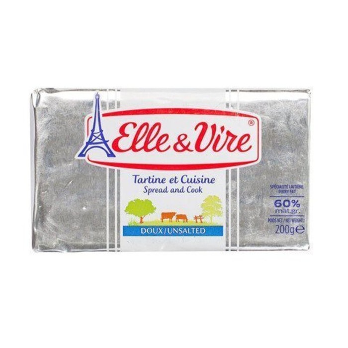 

Elle&Vire Butter Unsalted Sprd 60% 200Gr