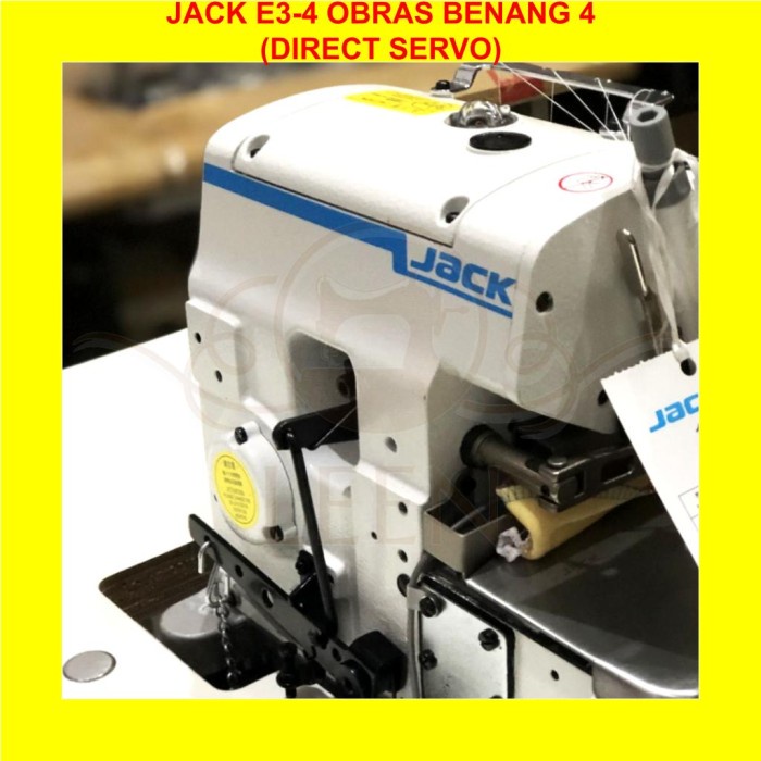 Mesin Neci Direct Servo Jack E3-4 E 4 Jahit Obras Benang 4 Kaos LEEN