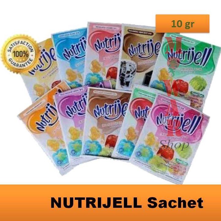 

(10 gr) NUTRIJELL Agar - Agar Jelly Nutrijell Aneka Rasa Buah Kemasan Ekonomis Kecil