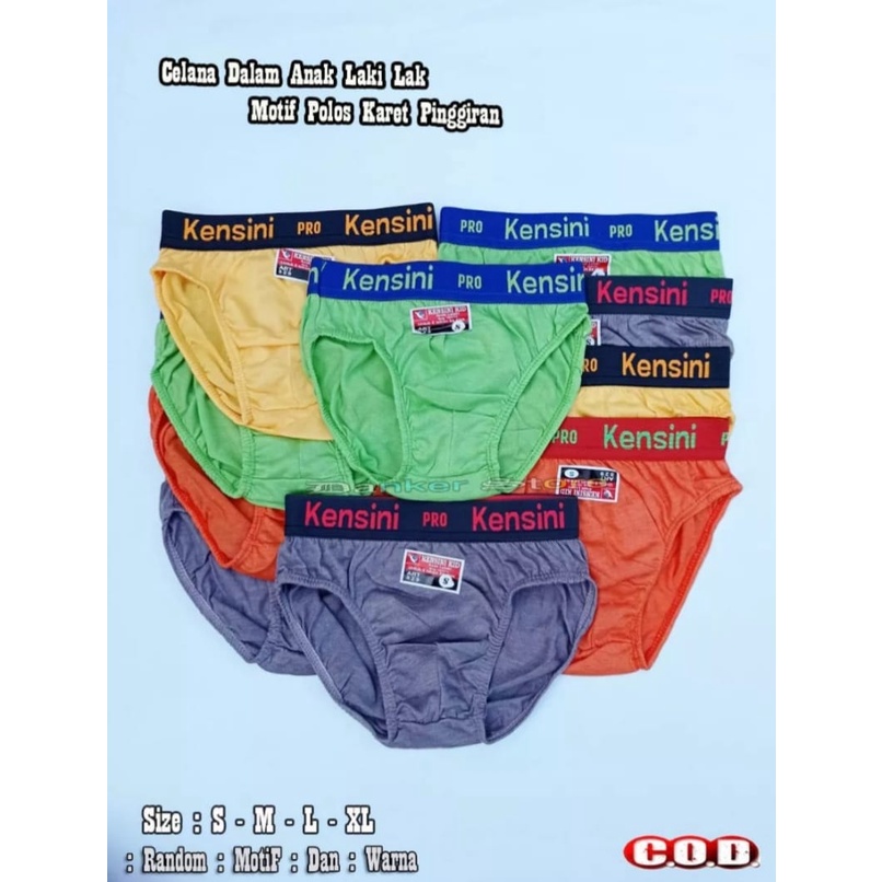 3 Pcs Dan 6 pcs Celana Dalam Anak Laki-Laki Karet Boxer Kensini/Celana Dalam Anak Cowok/CD Anak Multiwarna