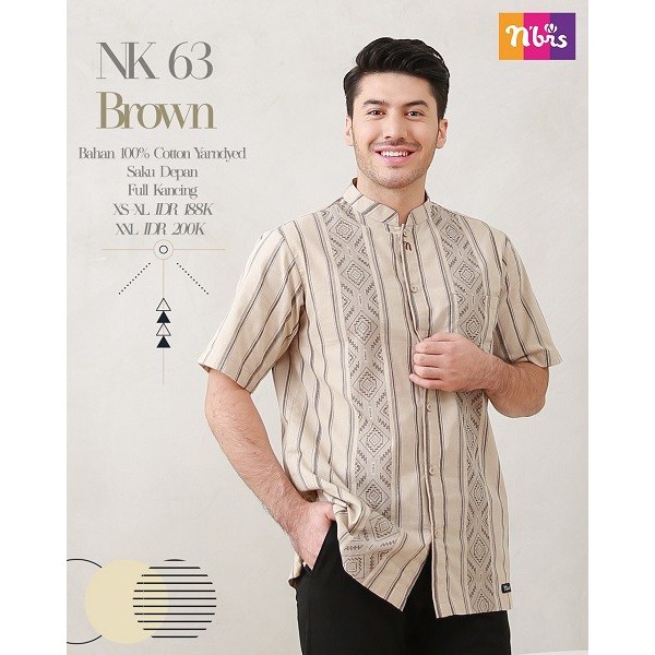 NIBRAS ATASAN PRIA BAJU KOKO NIBRAS NK 63 DEWASA TERBARU