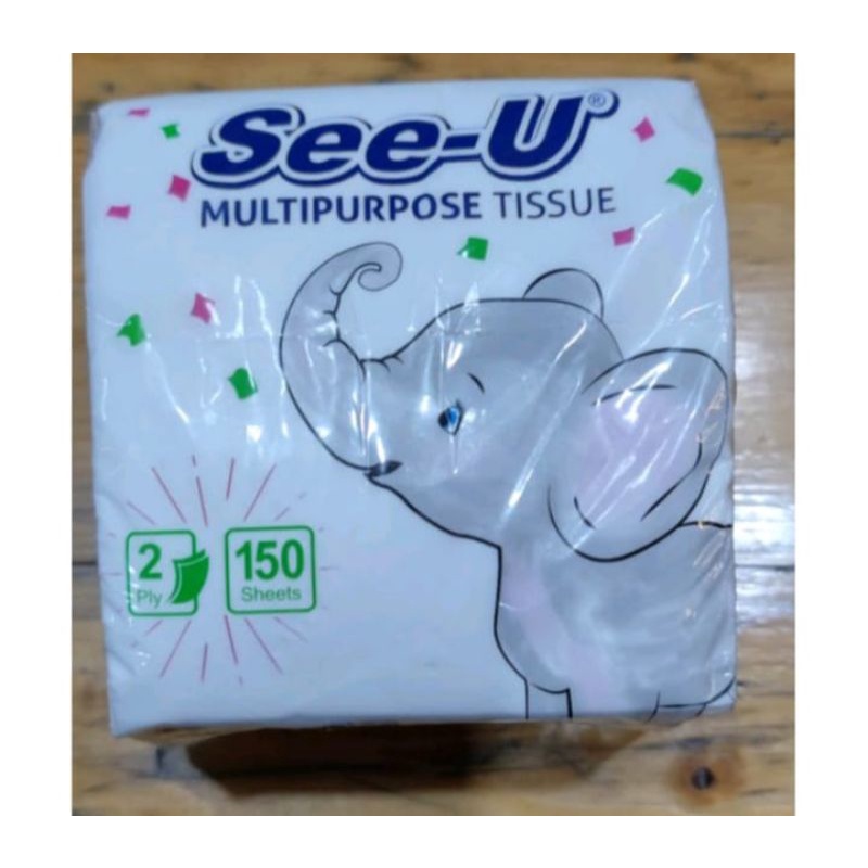 tisu tissue SEE U pop up ecovalue SGP multipurpose 150 sheets 2 ply see u gajah