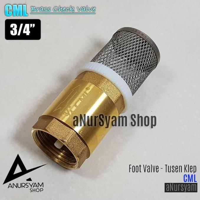 Foot Valve 1/2" 3/4" Tusen Klep Kuningan 1/2" CML / Foot Klep Tussen 3 anursy44 dijamin