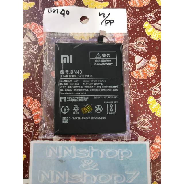 Baterai Redmi 4 Prime BN40  Redmi 4 Pro BN 40 / Battery Xiaomi Poco X3 NFC ORIGINAL