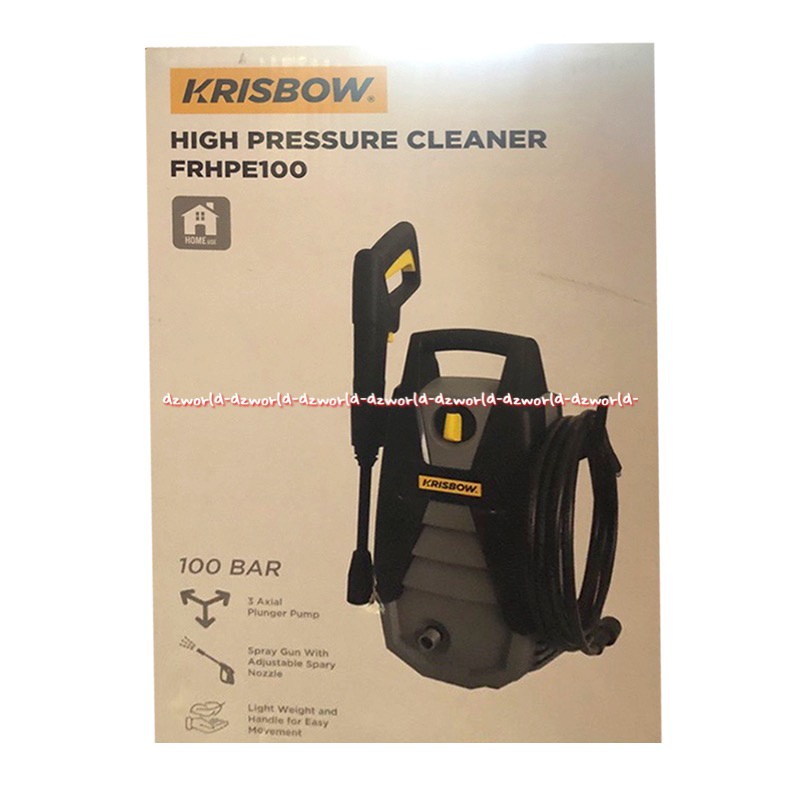 Krisbow High Pressure Cleaner dengan daya Vacum Air Semprotan Kuat tekanan maksimal 100 bar