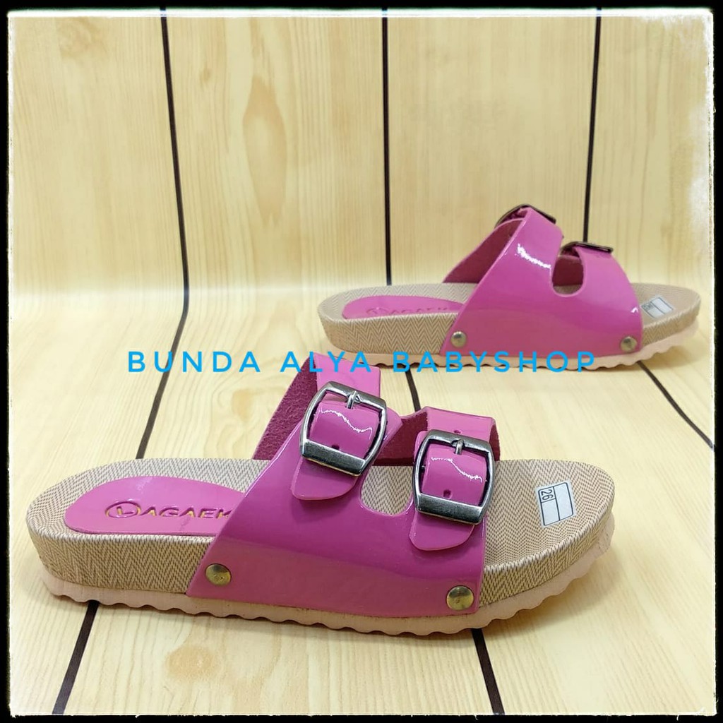 Sendal Anak Perempuan Umur 4 5 6 Tahun Alas Karet - Sandal Anak Cewek Tali PINK SALE Anti Licin Size 26 - 32