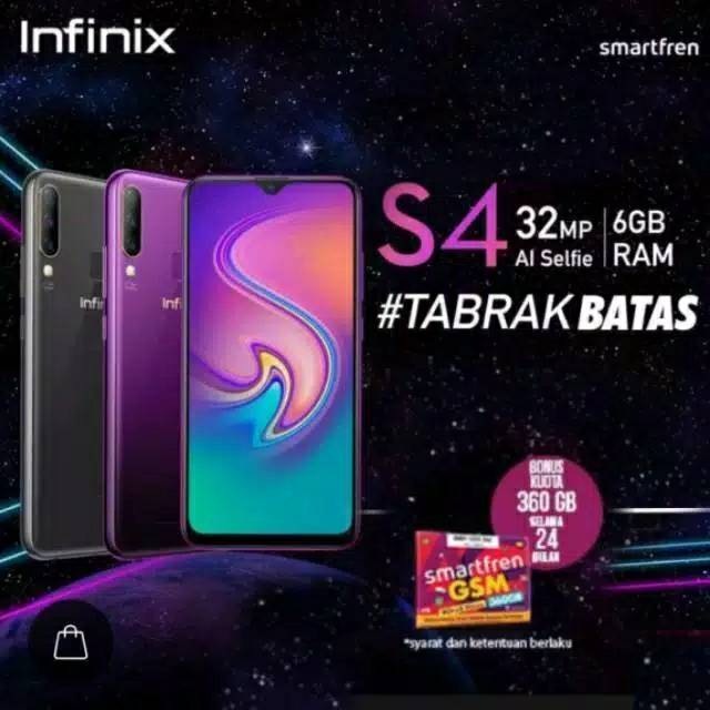 Handphone ram 6gb/64gb camera 32mp infinix S4
