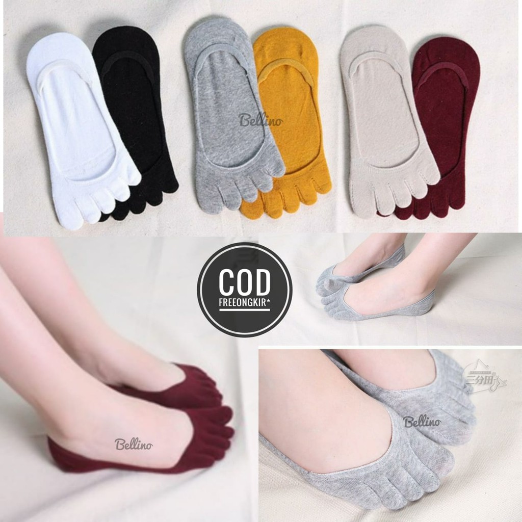 Kaos Kaki 5 Jari Full Hidden Socks Ala Korea Import Premium Unisex Cewe Cowo Kaos kaki telapak kaki