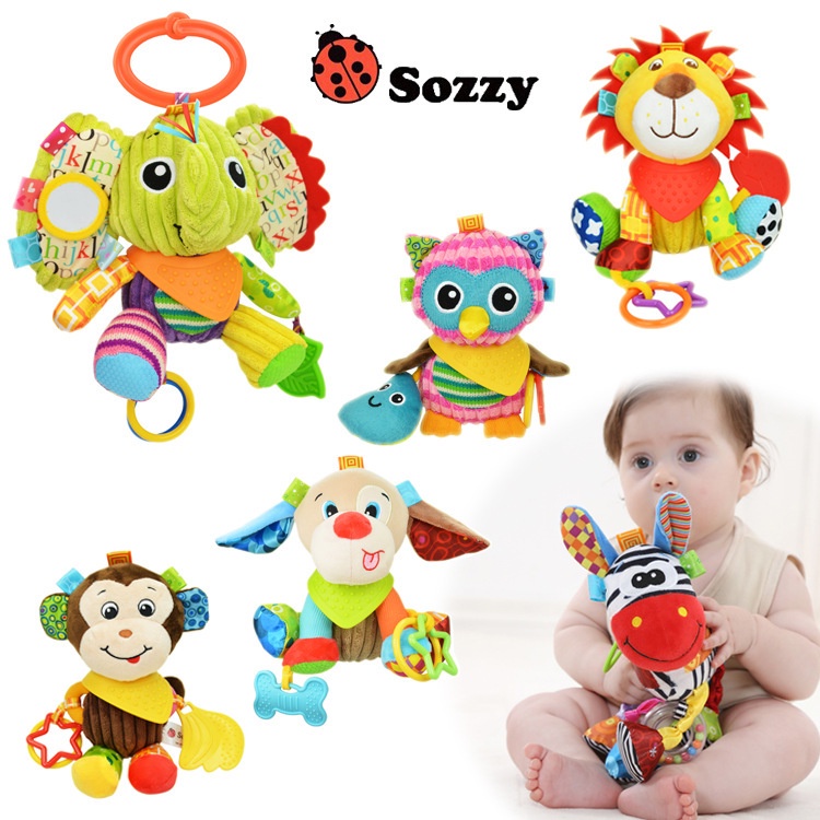 [BIG SALE] Mainan Bayi Boneka Rattle Teether Gantungan Stroller Big Hanging toys Doll Bandana Buddies