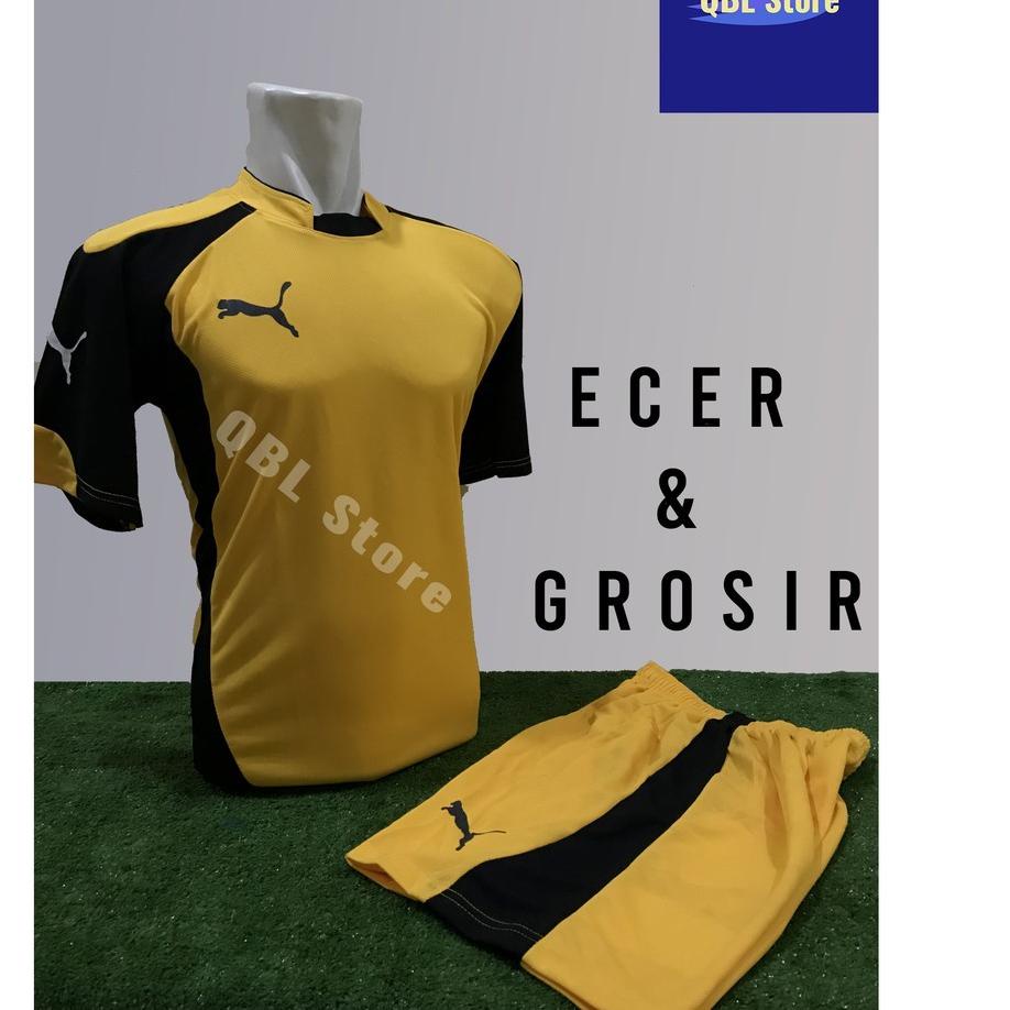 Baju Futsal Kaos Futsal Setelan Futsal Jersey Nke Pma Kuning Hitam Ecer Grosir A001 <